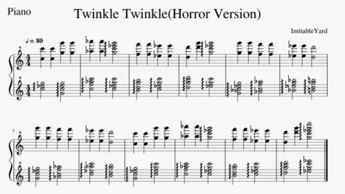Twinkle Twinkle Little Star In Horror Version Notes, HD Png Download, Transparent PNG