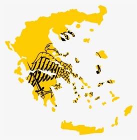 Flag Map Of Greece - Greece Flag And Map, HD Png Download, Transparent PNG