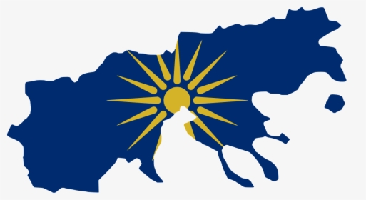 Macedonia Map With Greek Flag, HD Png Download, Transparent PNG
