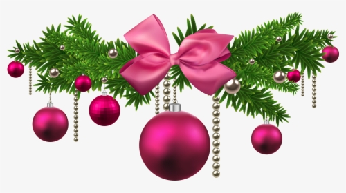 Pink Clipart Xmas - Pink Christmas Balls Png, Transparent Png, Transparent PNG