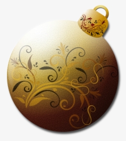 Gold Glass Ornament Svg Clip Arts - Gold Christmas Balls Transparent, HD Png Download, Transparent PNG