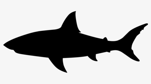 Shark, Jaws, Fish, Great, Tattoo, Silhouette, Animal - Shark Silhouette Clip Art, HD Png Download, Transparent PNG
