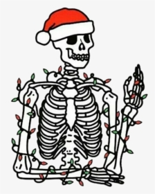 #tumblr #skeleton #bone #bones #skull #skulls #newyear - You Re Dead Inside But It's Christmas, HD Png Download, Transparent PNG