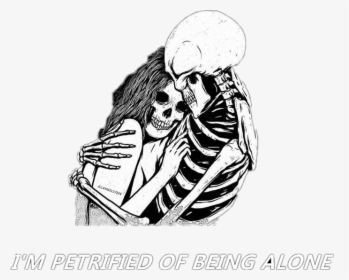 #aesthetic #tumblr #skull #skeleton #bone #bones #black - Aesthetic Sad Anime Art, HD Png Download, Transparent PNG