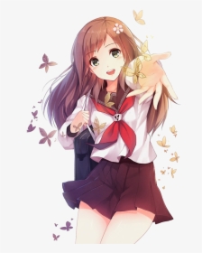 Anime Render ~ - Anime Girl In Uniform, HD Png Download, Transparent PNG