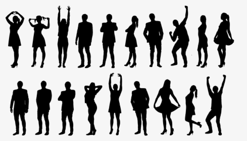 Small Silhouettes Of People, HD Png Download, Transparent PNG