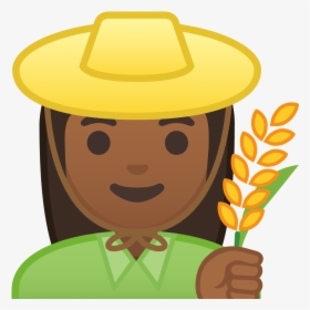 Woman Farmer Medium Dark Skin Tone Icon - Farmer Icon Png, Transparent Png, Transparent PNG