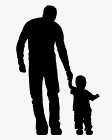 People Silhouette At Getdrawings - Father And Son Holding Hands Clipart, HD Png Download, Transparent PNG
