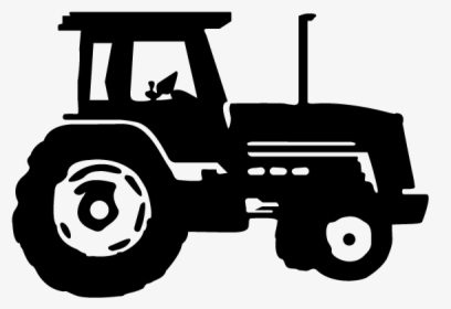 Tractor Black And White Png, Transparent Png, Transparent PNG