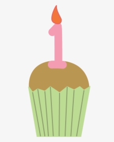 Birthday Cupcake Hd Photo Clipart - One Year Clip Art, HD Png Download, Transparent PNG