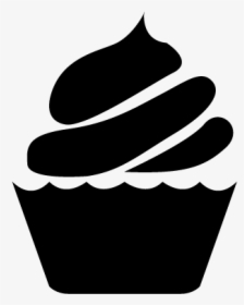 Cupcake Frosting & Icing Birthday Cake Cream Muffin - Cupcakes Vector Black And White, HD Png Download, Transparent PNG