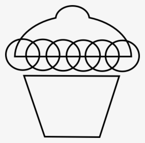 Cupcake Black And White Cupcake Outline Clip Art Clipart - Clip Art, HD Png Download, Transparent PNG
