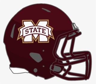 Football Helmet Outline Png - Mississippi State University, Transparent Png, Transparent PNG