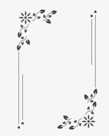 #monograma #moldura #quadro #flowers #flores @lucianoballack - Border Design For Cards, HD Png Download, Transparent PNG