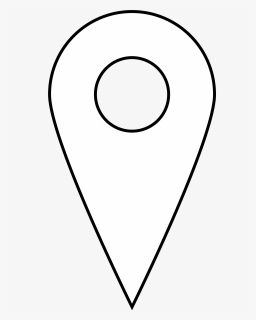 Google Clip Art Black And White - Location Pin Icon Png White, Transparent Png, Transparent PNG