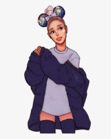 Ariana Grande Drawing Doodle Painting Cute Overlay - Kawaii Ariana Grande Drawing, HD Png Download, Transparent PNG