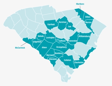 South Carolina Service Area Map - Map, HD Png Download, Transparent PNG