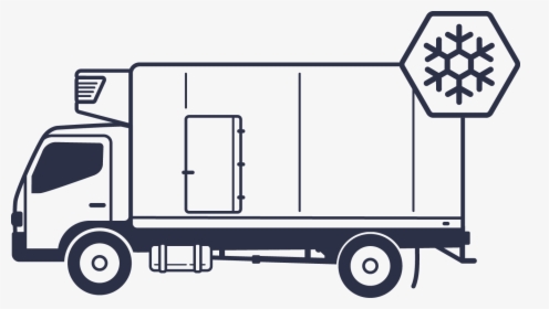 Transparent Truck Top View Png - Refrigerator Truck Icon, Png Download, Transparent PNG