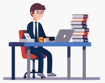 Man Working In Office Clipart, HD Png Download, Transparent PNG