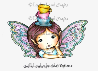 Teacup Faerie Molli Rubber Stamp - Fairy, HD Png Download, Transparent PNG