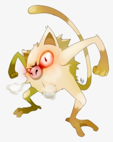 Mankey Used Leer By Tamarinfrog Game Art Hq Pokemon - Pokemon Leer, HD Png Download, Transparent PNG