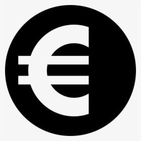 Euro Sign In Black And White Png Image - Coin Png Icon, Transparent Png, Transparent PNG