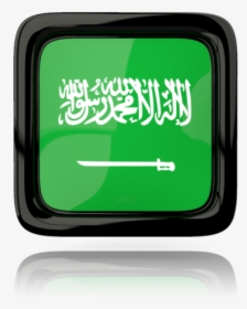 Square Icon With Reflection - Saudi Arabia Flag, HD Png Download, Transparent PNG