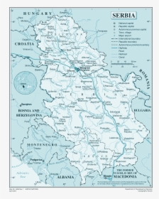 Serbia Large Map - Map Of Serbia, HD Png Download, Transparent PNG