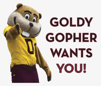 Goldy Gopher Wants You - Teddy Bear, HD Png Download, Transparent PNG