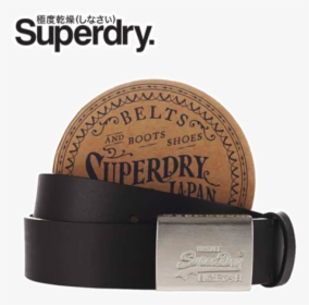 ~superdry Silversmith Genuine Leather Black Belt - Belt, HD Png Download, Transparent PNG