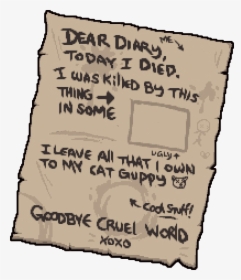 Full Death Note - Binding Of Isaac Game Over, HD Png Download, Transparent PNG