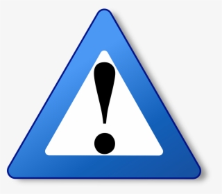 Blue Warning Triangle, HD Png Download, Transparent PNG