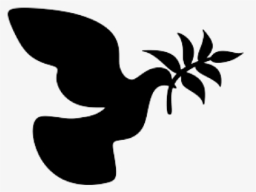 Transparent Dove Clipart Black And White - Silhouette Of Peace, HD Png Download, Transparent PNG