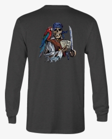 Long Sleeve Tshirt Pirate Parrot Shirt For Men Or Women - Shirt, HD Png Download, Transparent PNG