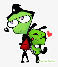 Nickelodeon Animation On Twitter Clipart , Png Download - Gir Loves Zim, Transparent Png, Transparent PNG