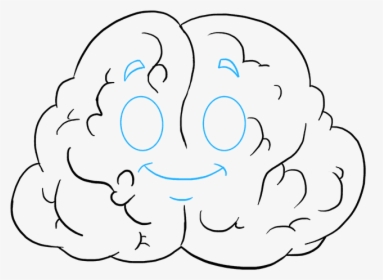 How To Draw Brain - Brain Easy To Draw, HD Png Download, Transparent PNG