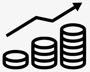 Coins Graph - Coins Clipart Black And White Png, Transparent Png, Transparent PNG