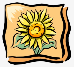 Vector Illustration Of Sunflower In Full Summer Bloom, HD Png Download, Transparent PNG