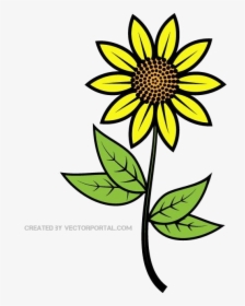 Sunflower Clip Art Free Vector Transparent Png - Girassol Vetor, Png Download, Transparent PNG