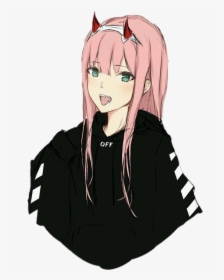 Transparent Hot Anime Girl Png - Zero Two Off White, Png Download, Transparent PNG