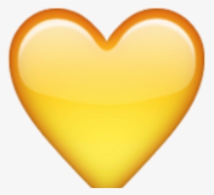 Yellow Heart Cliparts - Yellow Love Heart Emoji, HD Png Download, Transparent PNG