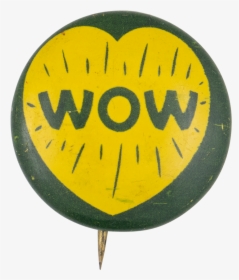 Wow Yellow Heart Art Button Museum - Circle, HD Png Download, Transparent PNG