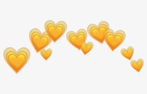 #yellow #heart#crown#emoji#lol - Yellow Heart Crown Png, Transparent Png, Transparent PNG