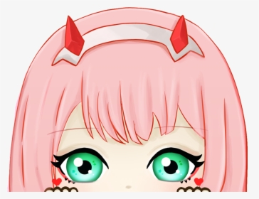 Darling In The Franxx - Zero Two Peeking Sticker, HD Png Download, Transparent PNG