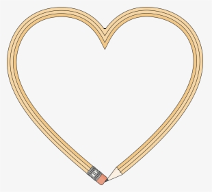 Pencil Heart Clip Arts - Pencil Heart Clipart, HD Png Download, Transparent PNG