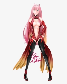 Zero Two pixel art Magnet by uwntu