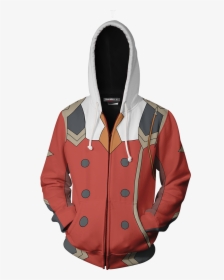 Darling In The Franxx Zero Two Cosplay Zip Up Hoodie - Darling In The Franxx Hoodie Jacket, HD Png Download, Transparent PNG