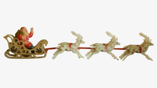 Sleigh Clipart Christmas Sleigh Ride - Santa And Reindeer Diy Decoration, HD Png Download, Transparent PNG