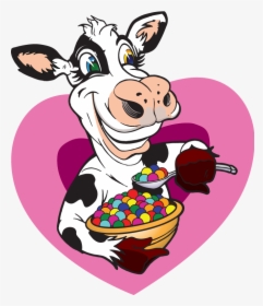 Transparent Eating Cereal Clipart - Cow Wow Cereal Milk, HD Png Download, Transparent PNG