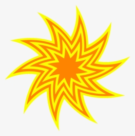 Yellow And Orange Star Swirl - Red Coloured Star With Png, Transparent Png, Transparent PNG